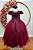 Vestido Infantil Formatura Festa Luxo Daminhas Marsala Luxo - Imagem 4