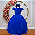 Vestido Infantil Formatura Festa Luxo Daminhas Azul Royal Luxo - Imagem 2