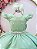 Vestido Infantil Longo Verde Menta Para Daminha Formatura Festa - Imagem 2