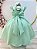 Vestido Infantil Longo Verde Menta Para Daminha Formatura Festa - Imagem 3