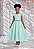 Vestido Infantil Longo Verde Menta Para Daminha Formatura Festa - Imagem 1