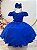 Vestido de Festa Infantil Azul Royal com Cinto de Pérolas - Imagem 1