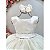 Vestido Infantil Longo Off White Daminhas Festas Luxo - Imagem 3