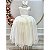 Vestido Infantil Longo Off White Daminhas Festas Luxo - Imagem 2