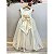 Vestido Infantil Longo Off White Daminhas Festas Luxo - Imagem 6