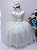 Vestido Infantil Marfim Casamento Festa Luxo Daminhas - Imagem 3