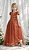 Vestido Infantil Formatura Festas Luxo Daminhas Terracota - Imagem 1