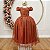 Vestido Infantil Formatura Festas Luxo Daminhas Terracota - Imagem 2