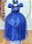 Vestido Infantil Formatura Festas Luxo Daminhas Azul Royal - Imagem 6