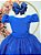 Vestido Infantil Formatura Festas Luxo Daminhas Azul Royal - Imagem 5