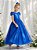 Vestido Infantil Formatura Festas Luxo Daminhas Azul Royal - Imagem 1
