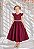Vestido Infantil Longo Marsala Para Daminha Formatura Festa - Imagem 1