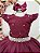 Vestido Infantil Longo Marsala Para Daminha Formatura Festa - Imagem 11