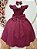 Vestido Infantil Longo Marsala Para Daminha Formatura Festa - Imagem 4