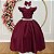 Vestido Infantil Longo Marsala Para Daminha Formatura Festa - Imagem 2