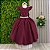 Vestido Infantil Longo Marsala Para Daminha Formatura Festa - Imagem 10