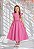 Vestido Infantil Longo Rosa Chiclete Para Daminha Formatura Festa - Imagem 1