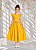 Vestido Infantil Longo Amarelo Ouro Para Daminha Formatura Festa - Imagem 1