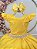 Vestido Infantil Longo Amarelo Ouro Para Daminha Formatura Festa - Imagem 4