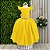 Vestido Infantil Longo Amarelo Ouro Para Daminha Formatura Festa - Imagem 9