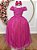 Vestido Infantil Formatura Festas Luxo Daminhas Pink - Imagem 1