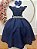 Vestido Infantil Longo Azul Marinho Para Daminha Formatura Festa - Imagem 3