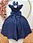 Vestido Infantil Longo Azul Marinho Para Daminha Formatura Festa - Imagem 5
