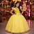 Vestido Infantil Amarelo Longo Luxo Festa Daminha Casamento - Imagem 1