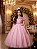 Vestido de Formatura Infantil Rosa Bebe Longo Dama Casamento - Imagem 1