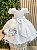 Vestido Infantil Branco Daminha Batizado Festa Luxo + Brinde - Imagem 1