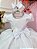 Vestido Infantil Branco Daminha Batizado Festa Luxo + Brinde - Imagem 3