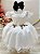 Vestido Infantil Off White Xadrez Strass Casamento com Bolero - Imagem 9