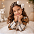 Vestido Infantil Off White Xadrez Strass Casamento com Bolero - Imagem 2