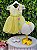 Vestido Infantil Jardim Encantado Amarelo Borboletas + Brinde - Imagem 1