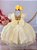Vestido Infantil Jardim Encantado Amarelo Borboletas + Brinde - Imagem 4