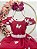 Vestido Infantil Marsala Jardim das Borboletas Pérolas + Brinde - Imagem 3