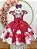 Vestido Infantil Marsala Jardim das Borboletas Pérolas + Brinde - Imagem 4