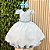Vestido Infantil Azul Bebê Cinto de Pérolas Festa Luxo - Imagem 2