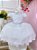 Vestido Infantil Branco Daminha Casamento Batizado Festa Luxo - Imagem 10