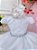 Vestido Infantil Branco Daminha Casamento Batizado Festa Luxo - Imagem 11