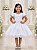 Vestido Infantil Branco Daminha Casamento Batizado Festa Luxo - Imagem 4