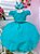 Vestido Infantil Verde Tiffany Daminha Casamento Festa Luxo - Imagem 1