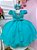 Vestido Infantil Verde Tiffany Daminha Casamento Festa Luxo - Imagem 5