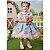 Vestido Infantil Menina Tematico Fazendinha Fazenda Rosa Bebe Salopete Jeans Lux - Imagem 4