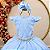 Vestido Longo Azul Bebe Dama Festa Infantil Formatura Casamento - Imagem 2