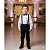 Conjunto Social de Menino Infantil Suspensório Festa Luxo Casamento Formatura - Imagem 3