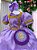 Vestido Infantil Princesa Lilas Realeza Festa Aniversario com Bolsinha - Imagem 5