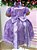Vestido Infantil Princesa Lilas Realeza Festa Aniversario com Bolsinha - Imagem 10