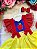 Vestido Princesa Maça Romper Menina Mesversário + Laço De brinde - Imagem 4