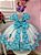 Vestido Infantil Fundo do Mar Menina Festa Aniversario Luxo - Imagem 3